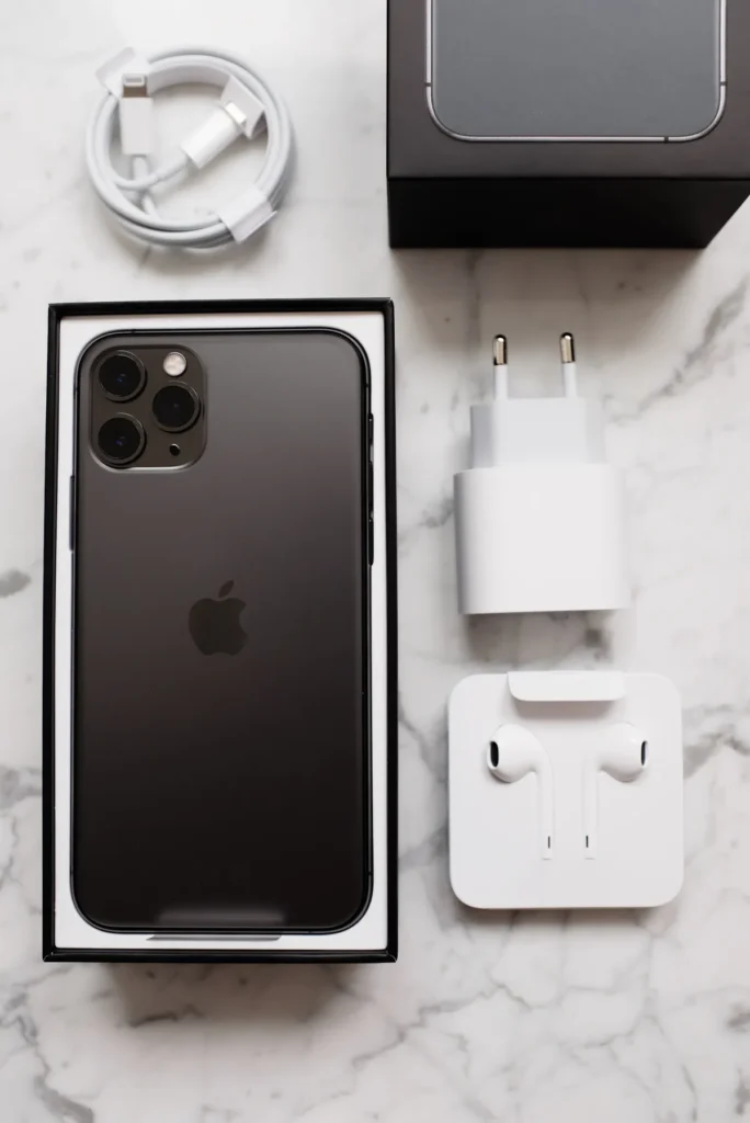 Phone charger, earbuds and accessories