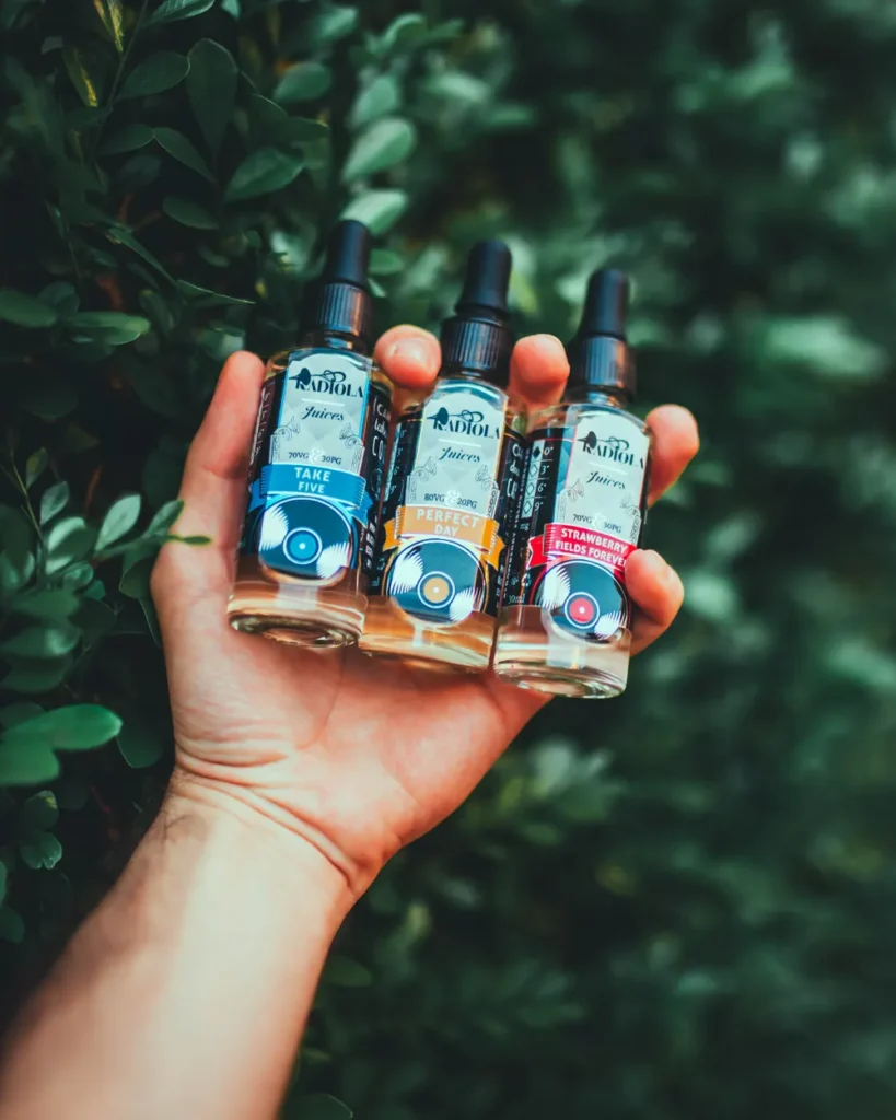 E-liquid bottles